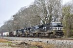 NS 8145 leads a very long freight train